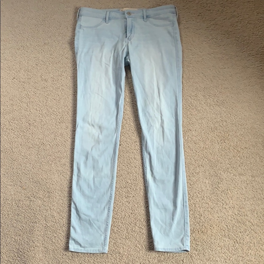 Light wash blue jeans
